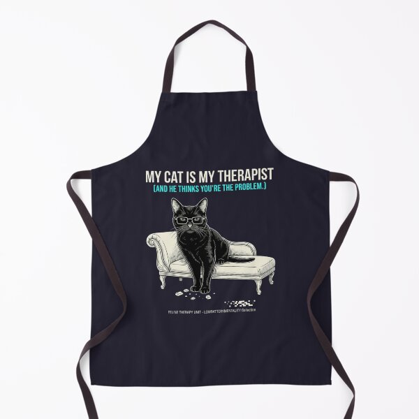 Item preview, Funny Cat Is My Therapist Sarcastic Glitch Streetwear designed and sold by LowBatteryStudio ⭐.