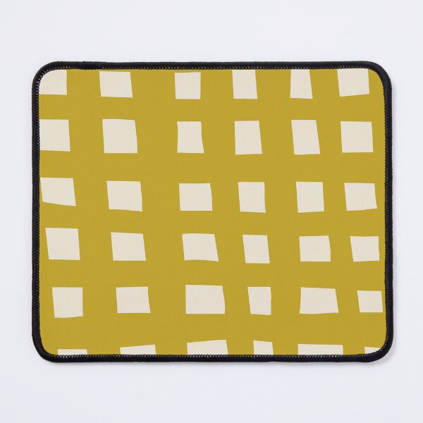 Item preview, Mustard Yellow Checkered Abstract Art designed and sold by soheedesigns.