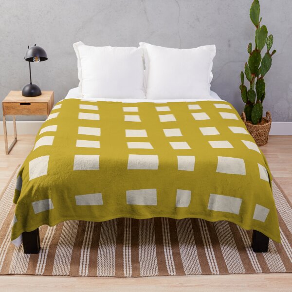 Item preview, Mustard Yellow Checkered Abstract Art designed and sold by soheedesigns.