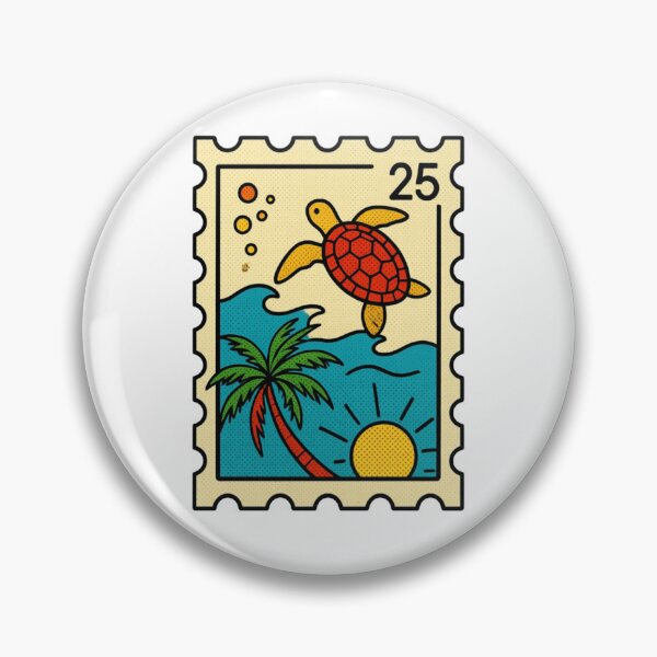 Item preview, Tropical Turtle Sunset Stamp designed and sold by Sticker-Crafts.