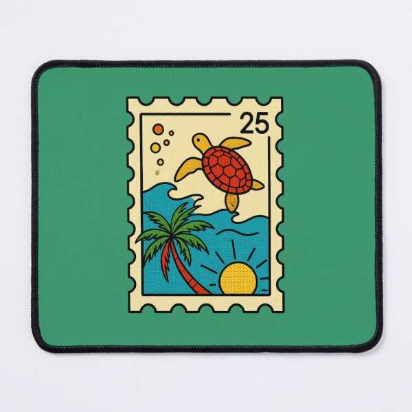 Item preview, Tropical Turtle Sunset Stamp designed and sold by Sticker-Crafts.