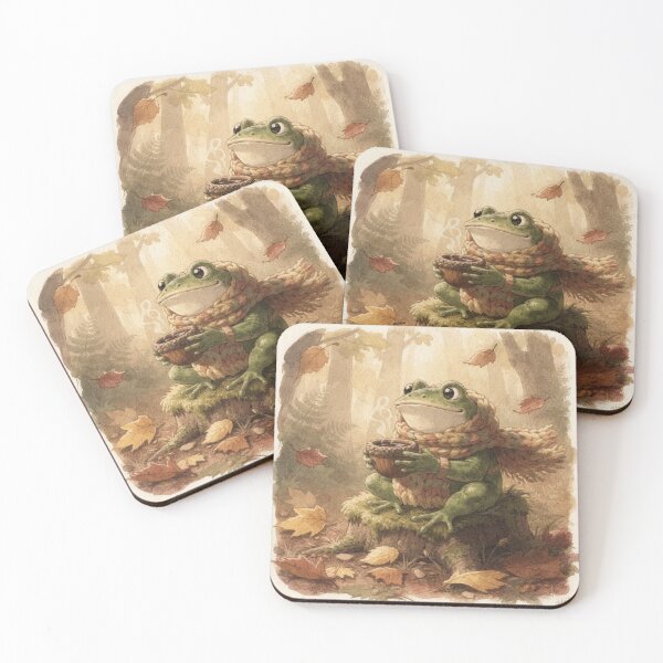 Item preview, Frog's Cosy Coffee Morning designed and sold by PictorialWhimsy.
