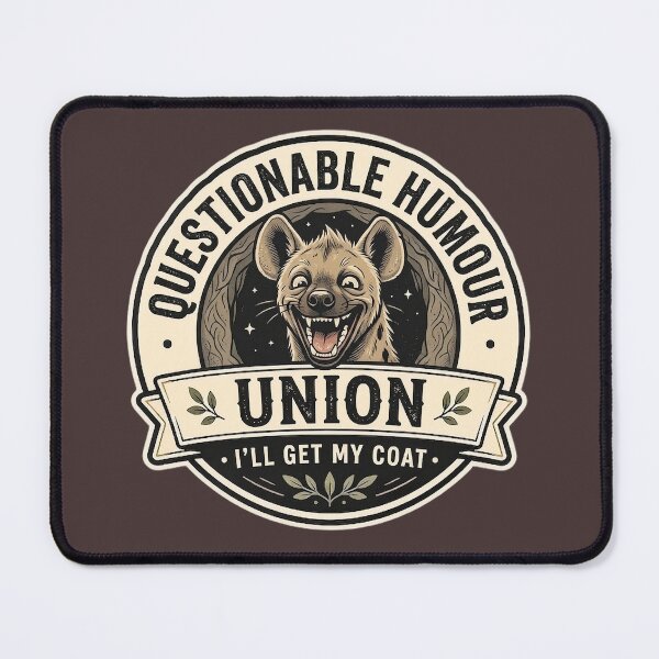 Item preview, Questionable Humour Union T-Shirt - I'll Get My Coat Hyena Vintage Badge Logo Design designed and sold by Halejo68.