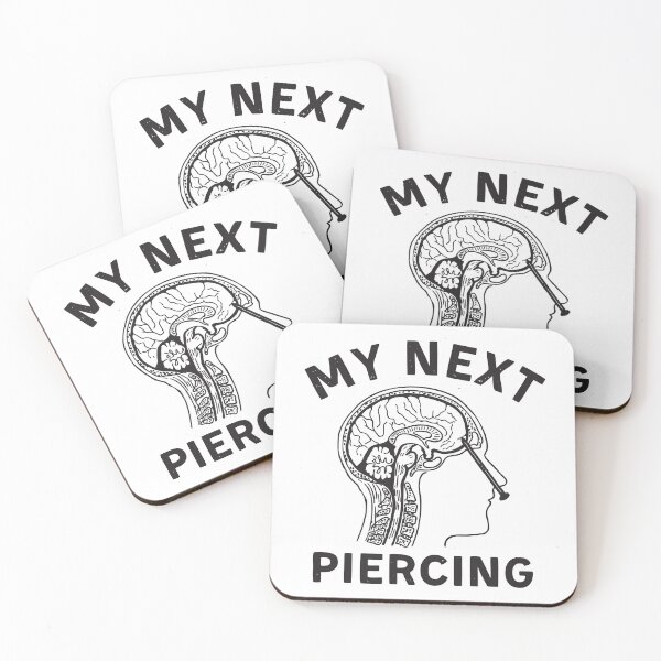 Item preview, My Next Piercing Brain Nail Funny Dark Humor Design designed and sold by FlatInkStudio.