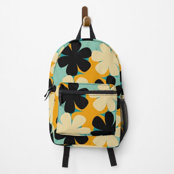 Item preview, Black, yellow and Beige Mid-Century Flowers Design 96 designed and sold by StefanStudioArt.