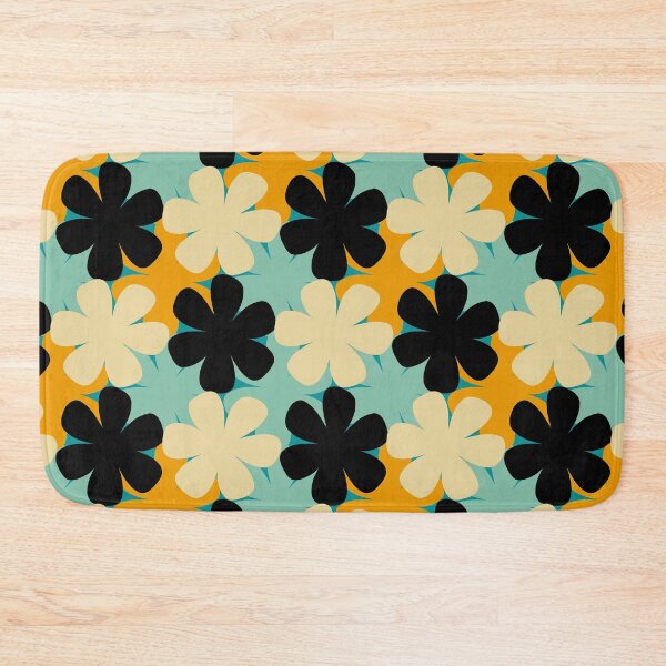 Item preview, Black, yellow and Beige Mid-Century Flowers Design 96 designed and sold by StefanStudioArt.