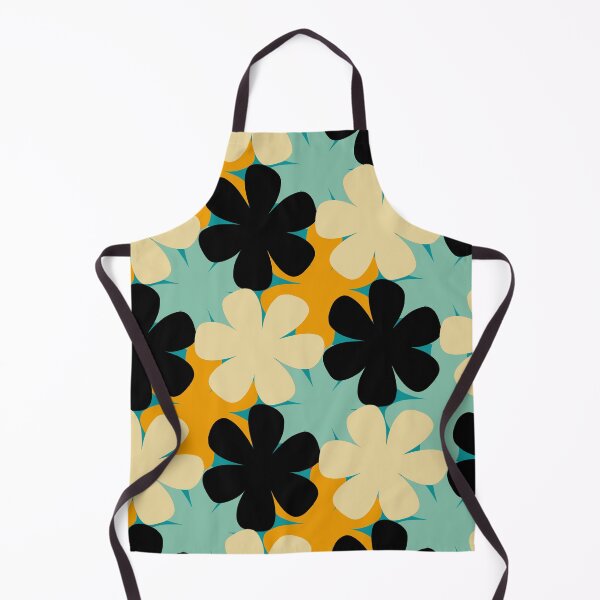 Item preview, Black, yellow and Beige Mid-Century Flowers Design 96 designed and sold by StefanStudioArt.