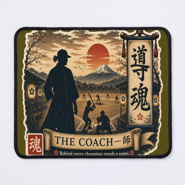 Item preview, The Coach Japanese Ukiyo-e Baseball Sensei Gift Sticker Art designed and sold by Locker39.