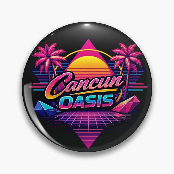 Item preview, Cancun Mexico Synthwave 80s Aesthetic Travel designed and sold by Tsugraf Designs.