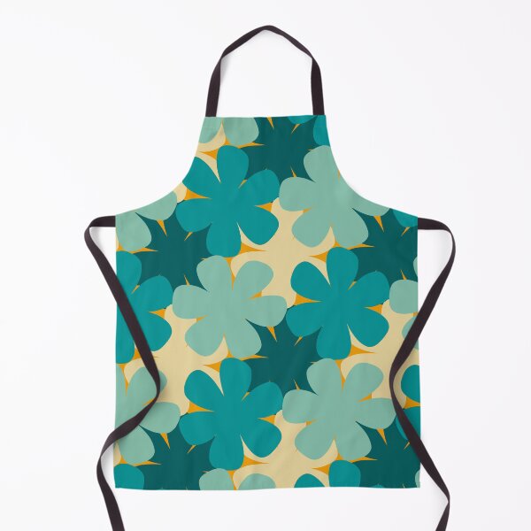Item preview, Blue and Beige Mid-Century Flowers Design 9B designed and sold by StefanStudioArt.
