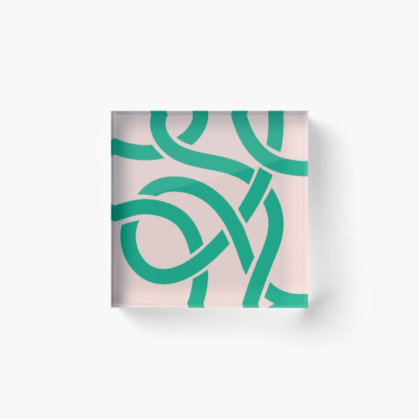 Item preview, Pink Green Minimalistic Abstract Line Art designed and sold by soheedesigns.