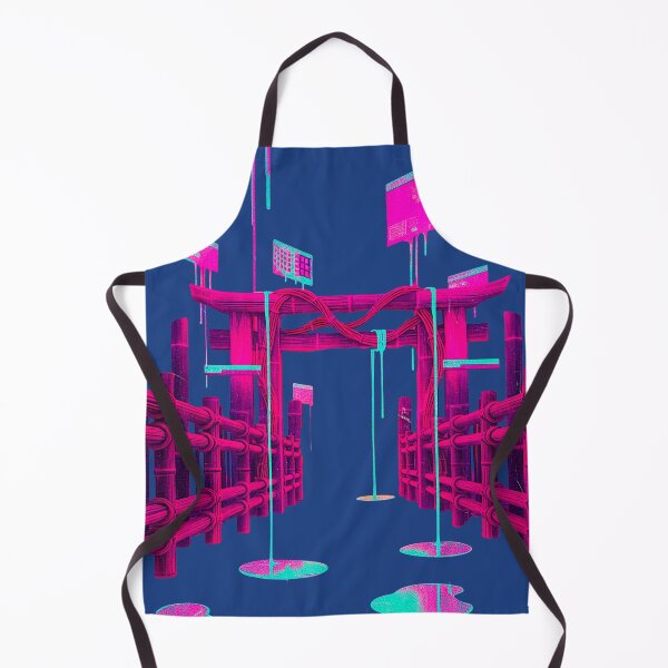 Item preview, Neon Cyber Torii Gate: Melting Vaporwave Architecture designed and sold by A E S T H E T A T A G.
