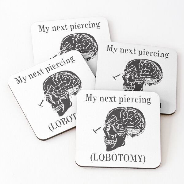 Item preview, My Next Piercing Brain Nail Funny Dark Humor Design designed and sold by FlatInkStudio.