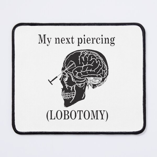 Item preview, My Next Piercing Brain Nail Funny Dark Humor Design designed and sold by FlatInkStudio.