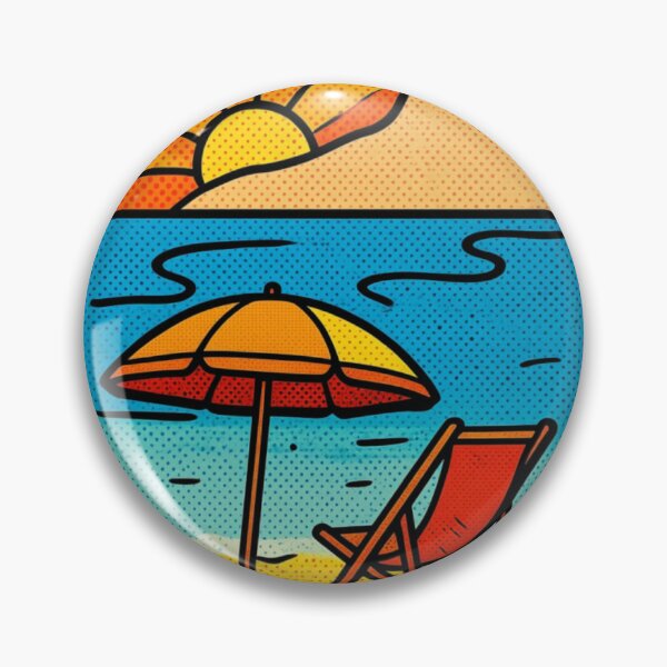 Item preview, Sunny Beach Escape Illustration designed and sold by Sticker-Crafts.