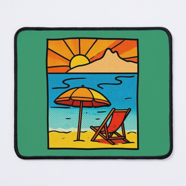 Item preview, Sunny Beach Escape Illustration designed and sold by Sticker-Crafts.