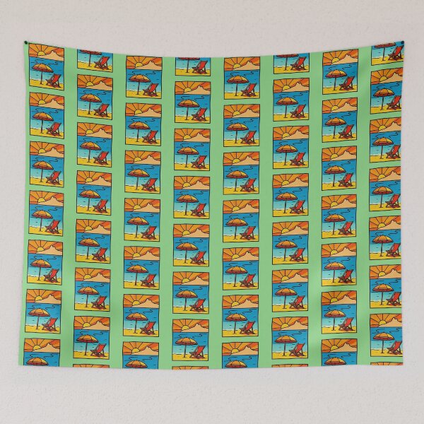 Item preview, Sunny Beach Escape Illustration designed and sold by Sticker-Crafts.