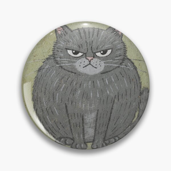 Item preview, Suspicious Squinting Grey Cat designed and sold by PictorialWhimsy.