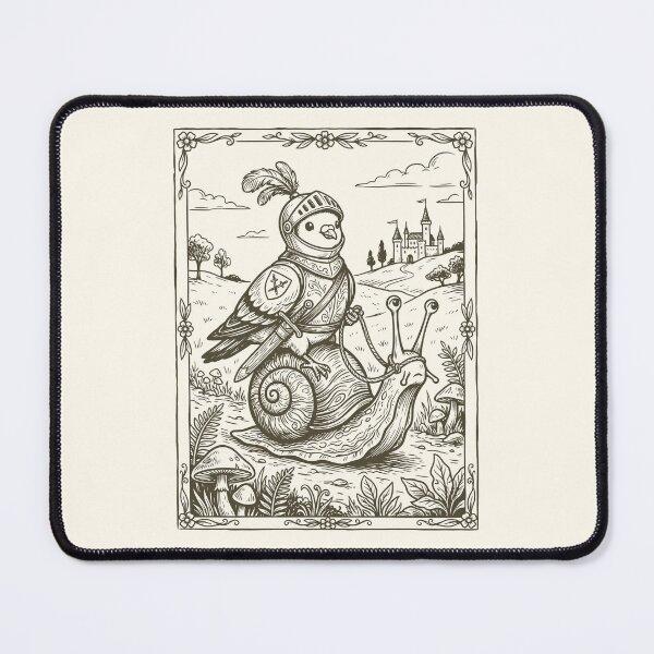 Item preview, Pigeon Knight Snail Rider Vintage Medieval Mythical designed and sold by Y-Vibes.