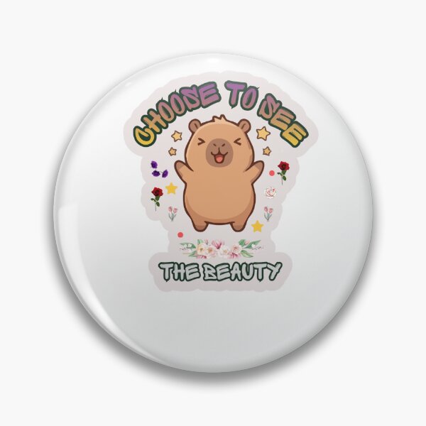Item preview, Cute Capybara Choose To See The Beauty Motivational Sticker designed and sold by KAWAII STUDIO NB.