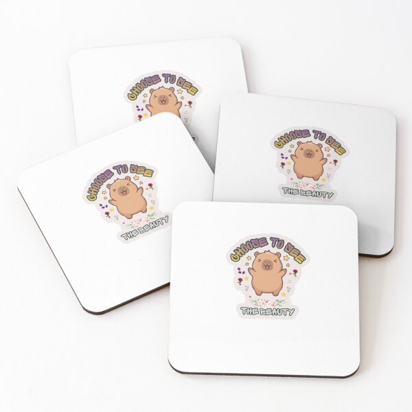 Item preview, Cute Capybara Choose To See The Beauty Motivational Sticker designed and sold by KAWAII STUDIO NB.