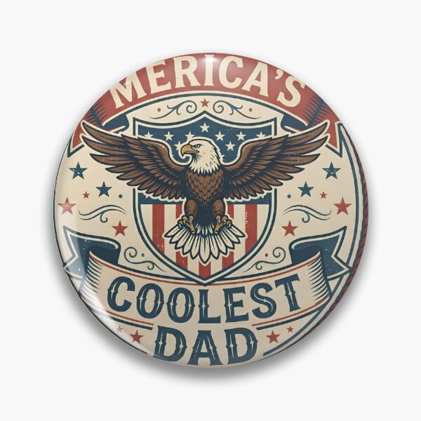 Item preview, Merica's Coolest Dad - Vintage Patriotic American Eagle designed and sold by mimouna00.