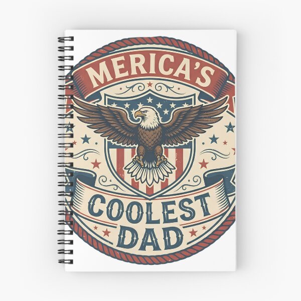 Item preview, Merica's Coolest Dad - Vintage Patriotic American Eagle designed and sold by mimouna00.