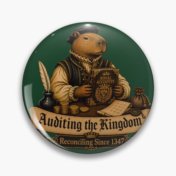 Item preview, Medieval Capybara Accountant –  Auditing the Kingdom 1347 Funny Accountant Design designed and sold by Jankes88.