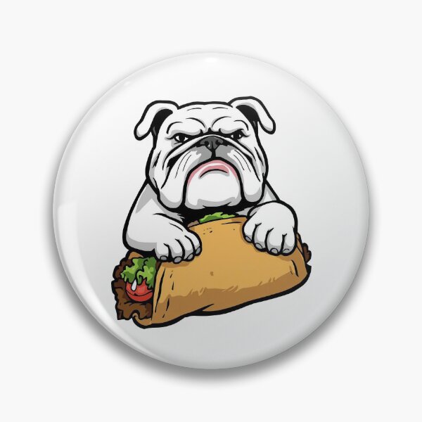 Item preview, Bulldog Eating A Taco Funny Dog Art designed and sold by Form & Fauna.