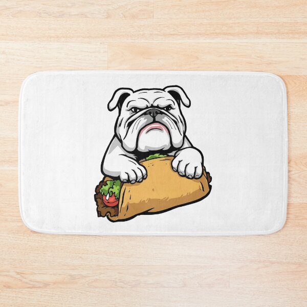 Item preview, Bulldog Eating A Taco Funny Dog Art designed and sold by Form & Fauna.