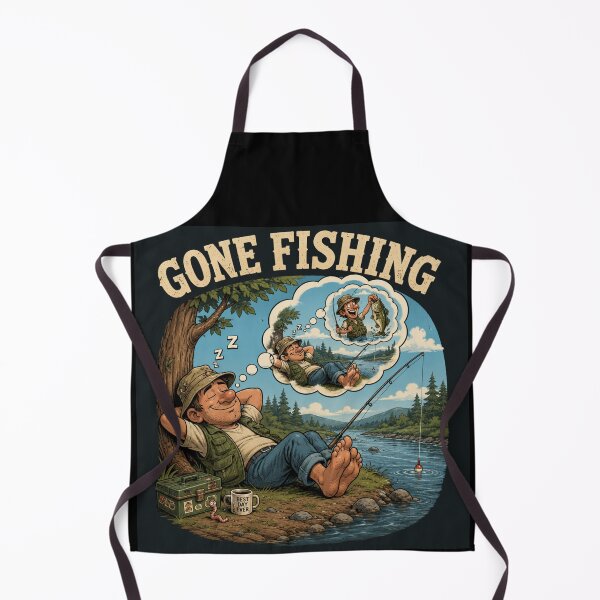 Item preview, Gone Fishing – Funny Dream‑Within‑a‑Dream Cartoon designed and sold by Snedsdigital.
