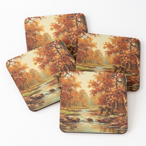 Item preview, 1970s Style Decor Art | Sasquatch Sips from the Creek designed and sold by CMY Designs.
