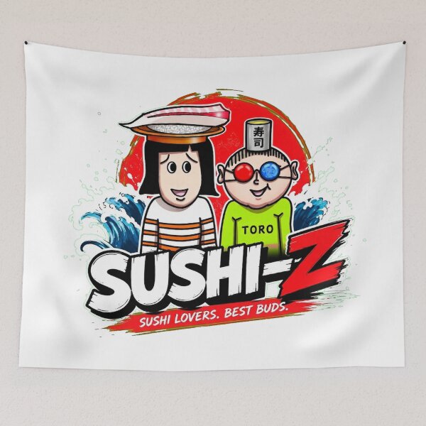 Item preview, The Sushi-z: The World's Strongest Sushi Tag Team designed and sold by Surreal Characters & Cute Pups.