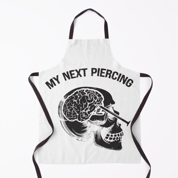 Item preview, My Next Piercing Brain Nail Funny Dark Humor Design designed and sold by FlatInkStudio.