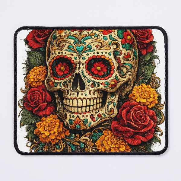 Item preview, Sugar Skull Day of the Dead Shirt – Mexican Skull Art Gift designed and sold by UrbanPrintVibes.