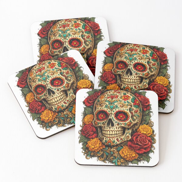 Item preview, Sugar Skull Day of the Dead Shirt – Mexican Skull Art Gift designed and sold by UrbanPrintVibes.