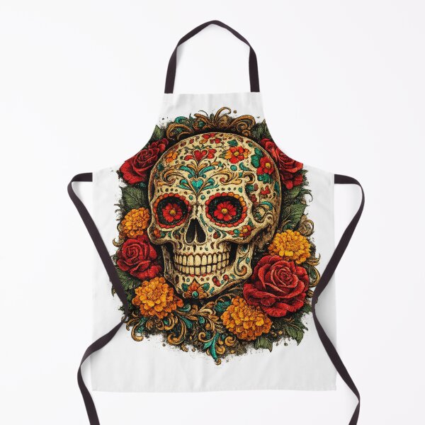 Item preview, Sugar Skull Day of the Dead Shirt – Mexican Skull Art Gift designed and sold by UrbanPrintVibes.