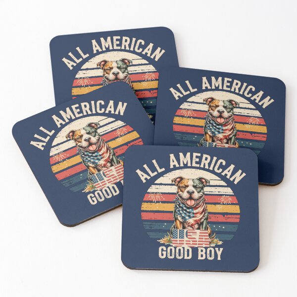 Item preview, All American Good Boy Pitbull Dogs 4th of July Dog designed and sold by tamdevo1.