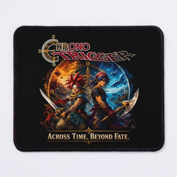 Item preview, The Chrono Trigger -Across Time Beyond Fate - Crono  & Serge -Epic Warrior Retro Aesthetic Design designed and sold by Trinidesigns123.