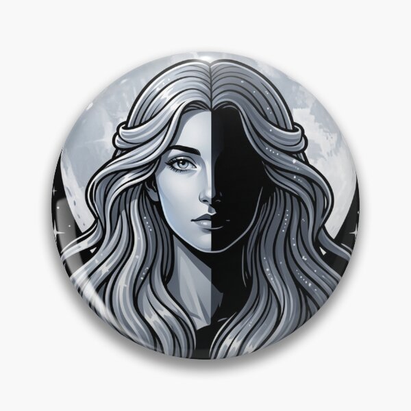 Item preview, Light and Shadow — Moon Goddess Duality Art designed and sold by NoctPrints.
