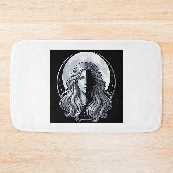 Item preview, Light and Shadow — Moon Goddess Duality Art designed and sold by NoctPrints.