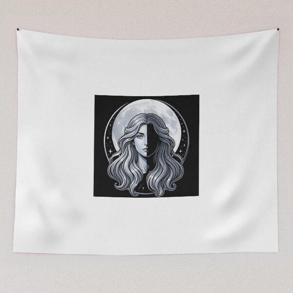 Item preview, Light and Shadow — Moon Goddess Duality Art designed and sold by NoctPrints.