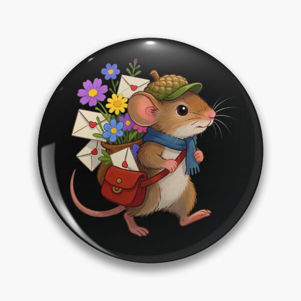 Item preview, Woodland Mouse Postman Sticker | Cozy Cottagecore Forest Friend designed and sold by AillustriaAK.