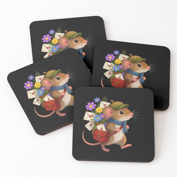 Item preview, Woodland Mouse Postman Sticker | Cozy Cottagecore Forest Friend designed and sold by AillustriaAK.