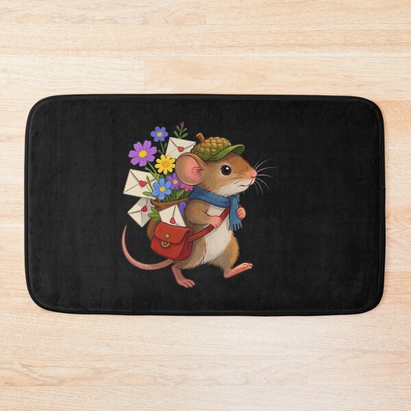 Item preview, Woodland Mouse Postman Sticker | Cozy Cottagecore Forest Friend designed and sold by AillustriaAK.