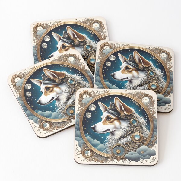 Item preview, Vintage Steampunk Dog Portrait designed and sold by BanaArtbyBB.