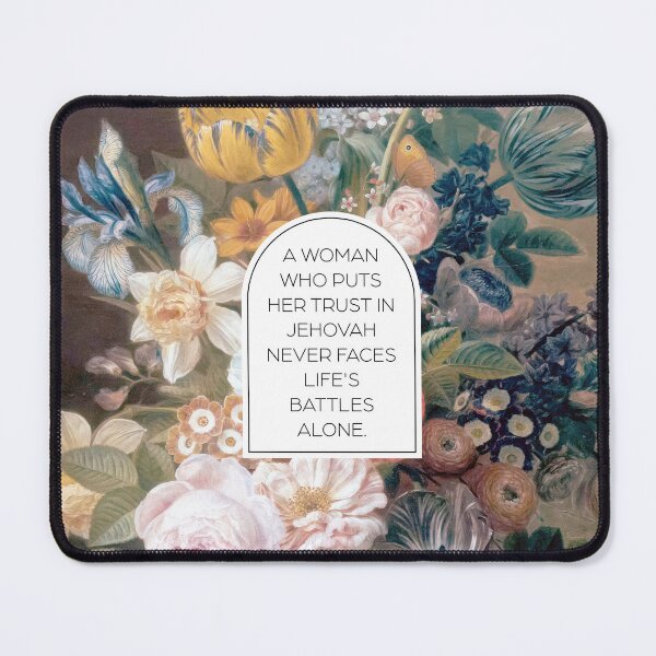 Item preview, A Woman Who Puts Her Trust in Jehovah Never Faces Life's Battle Alone designed and sold by Paper Bee Gift Shop.