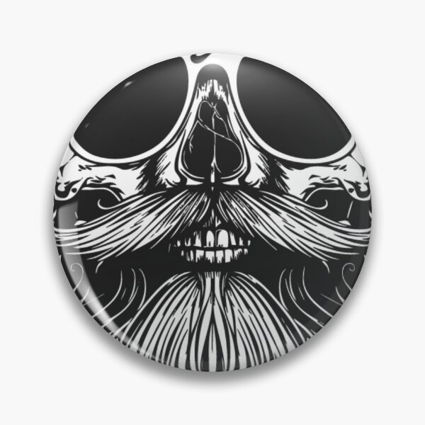 Item preview, Skull with Beard designed and sold by Magenta Merch.