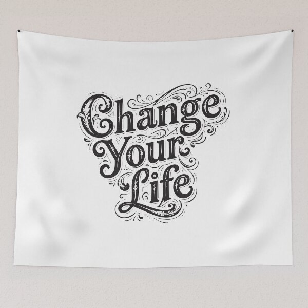 Item preview, Change Your Life - Black on White designed and sold by LisaMise.