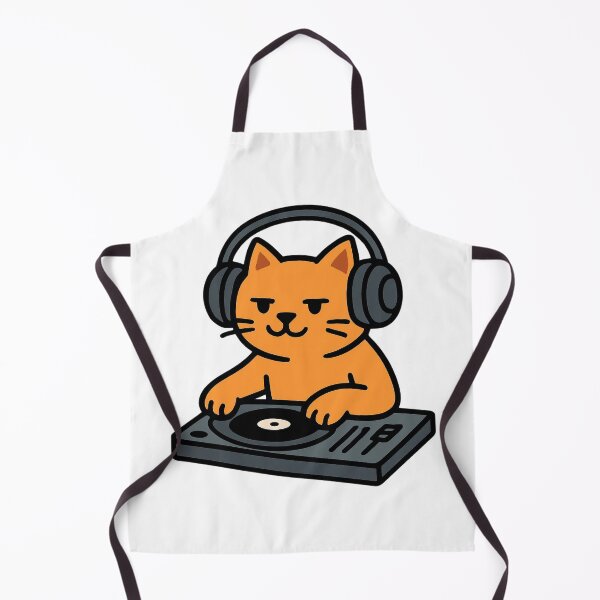 Item preview, Cool Cat DJ Scratching Vinyl Records designed and sold by Form & Fauna.